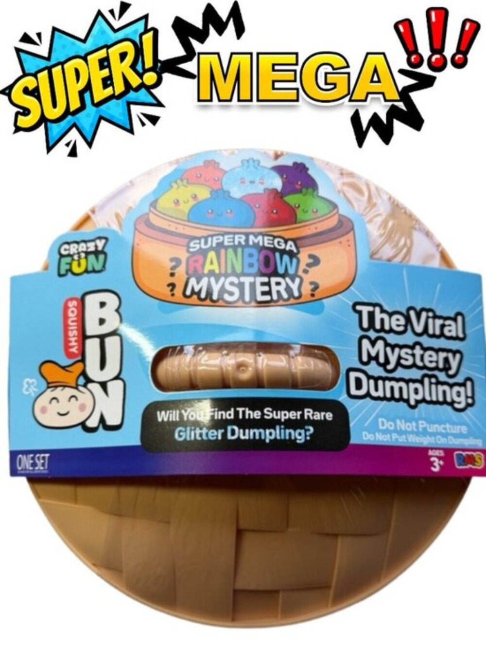 🌈🆕 NIB SUPER MEGA Rainbow Mystery Dumpling ✨ HUGE 8.2 LB Squishy! 🔥SUPER RARE
